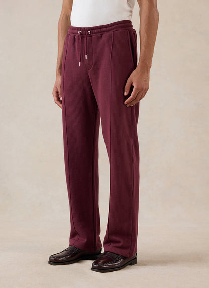 Men's Conrad Trackpants - Burgundy Cotton - Percival