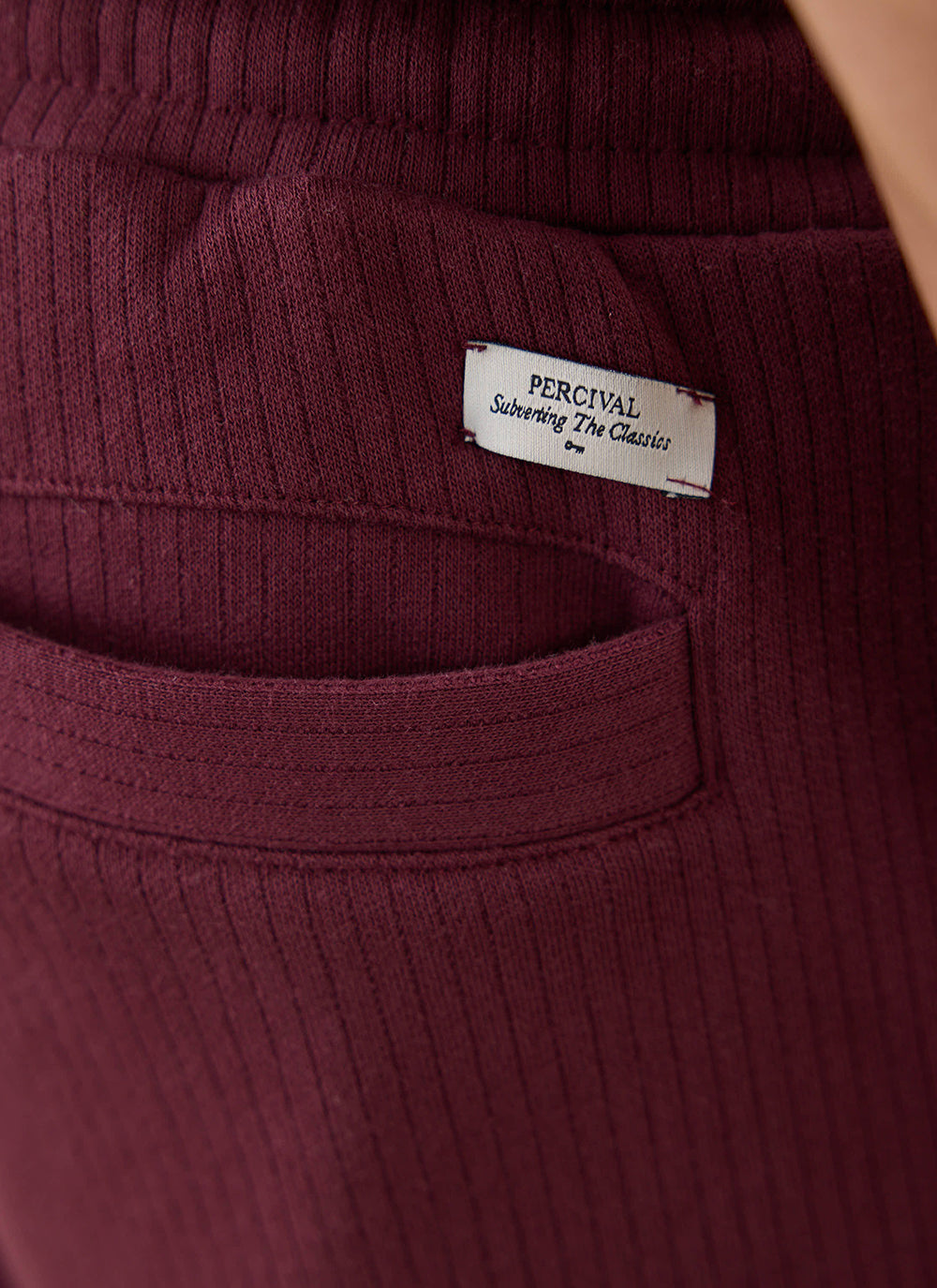 Men's Conrad Trackpants - Burgundy Cotton - Percival