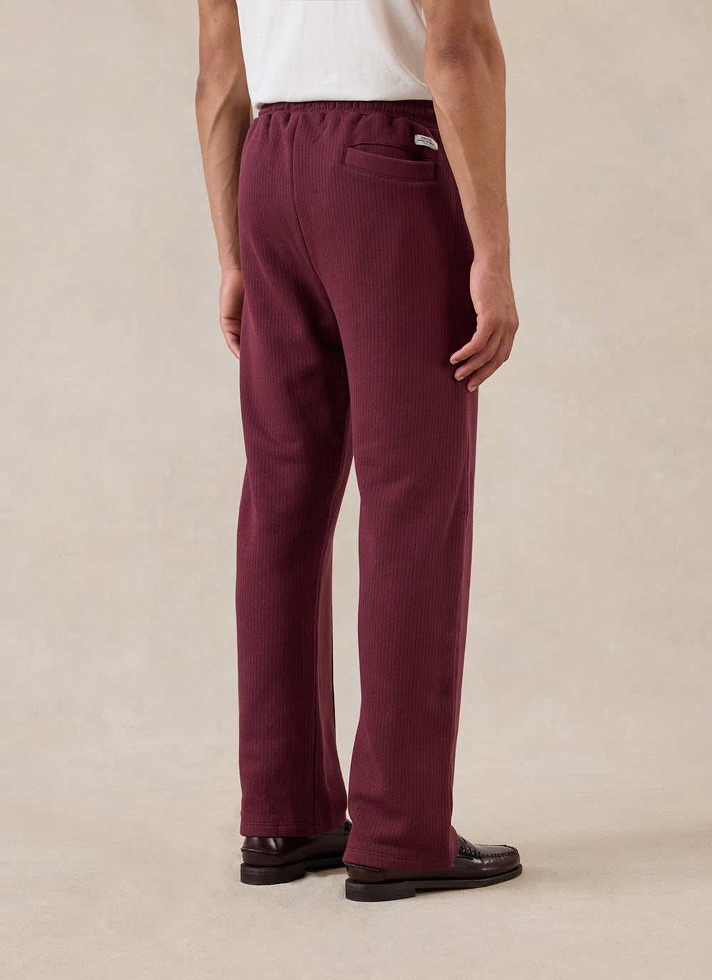 Men's Conrad Trackpants - Burgundy Cotton - Percival