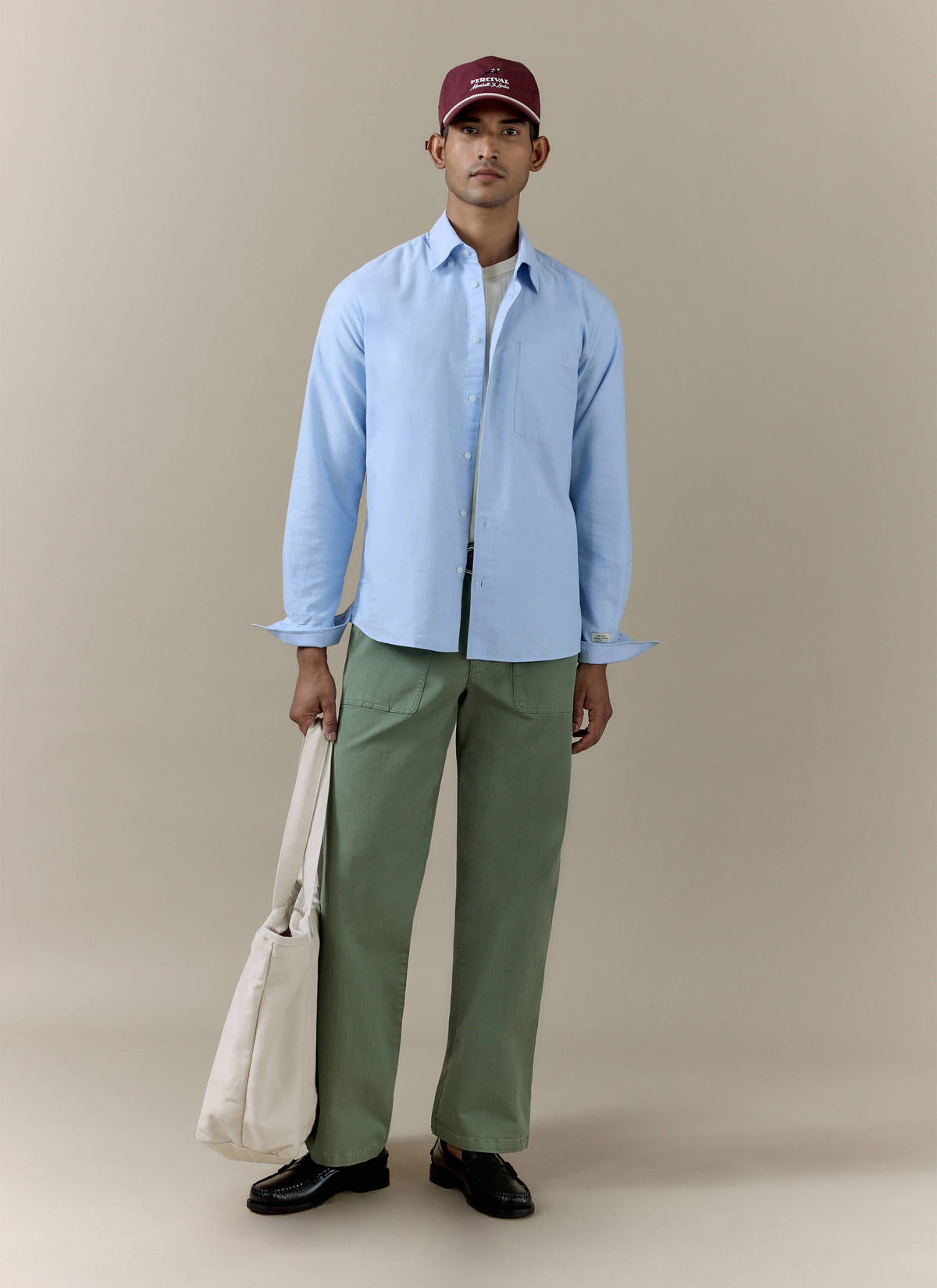 Men's Carpenter Trousers - Cotton - Sage Green