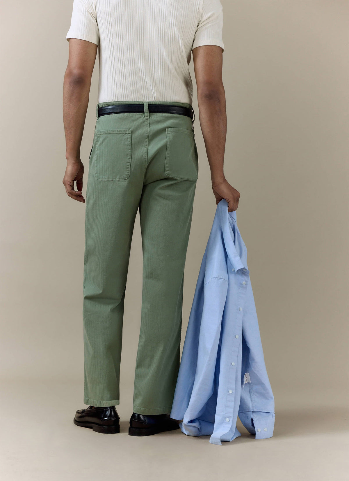 Men's Carpenter Trousers - Cotton - Sage Green