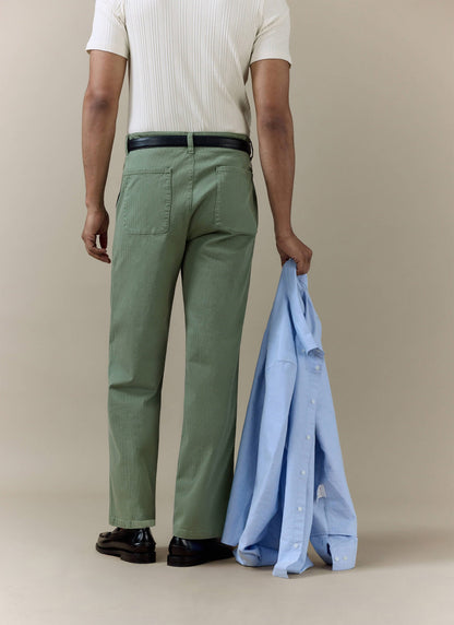 Men's Carpenter Trousers - Cotton - Sage Green