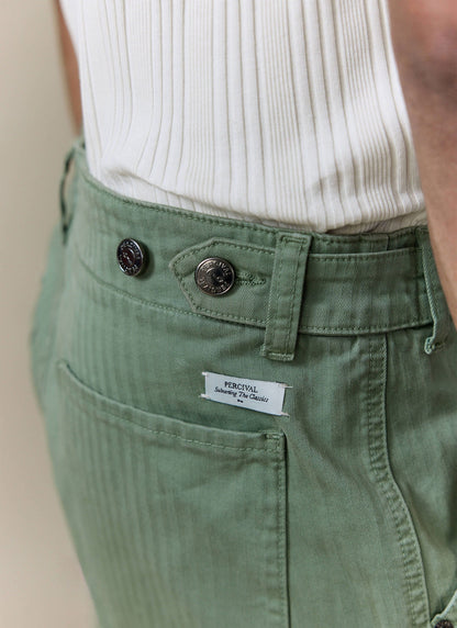 Men's Carpenter Trousers - Cotton - Sage Green
