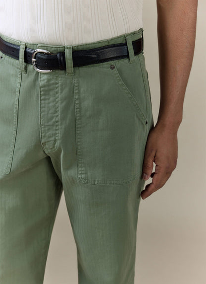 Men's Carpenter Trousers - Cotton - Sage Green