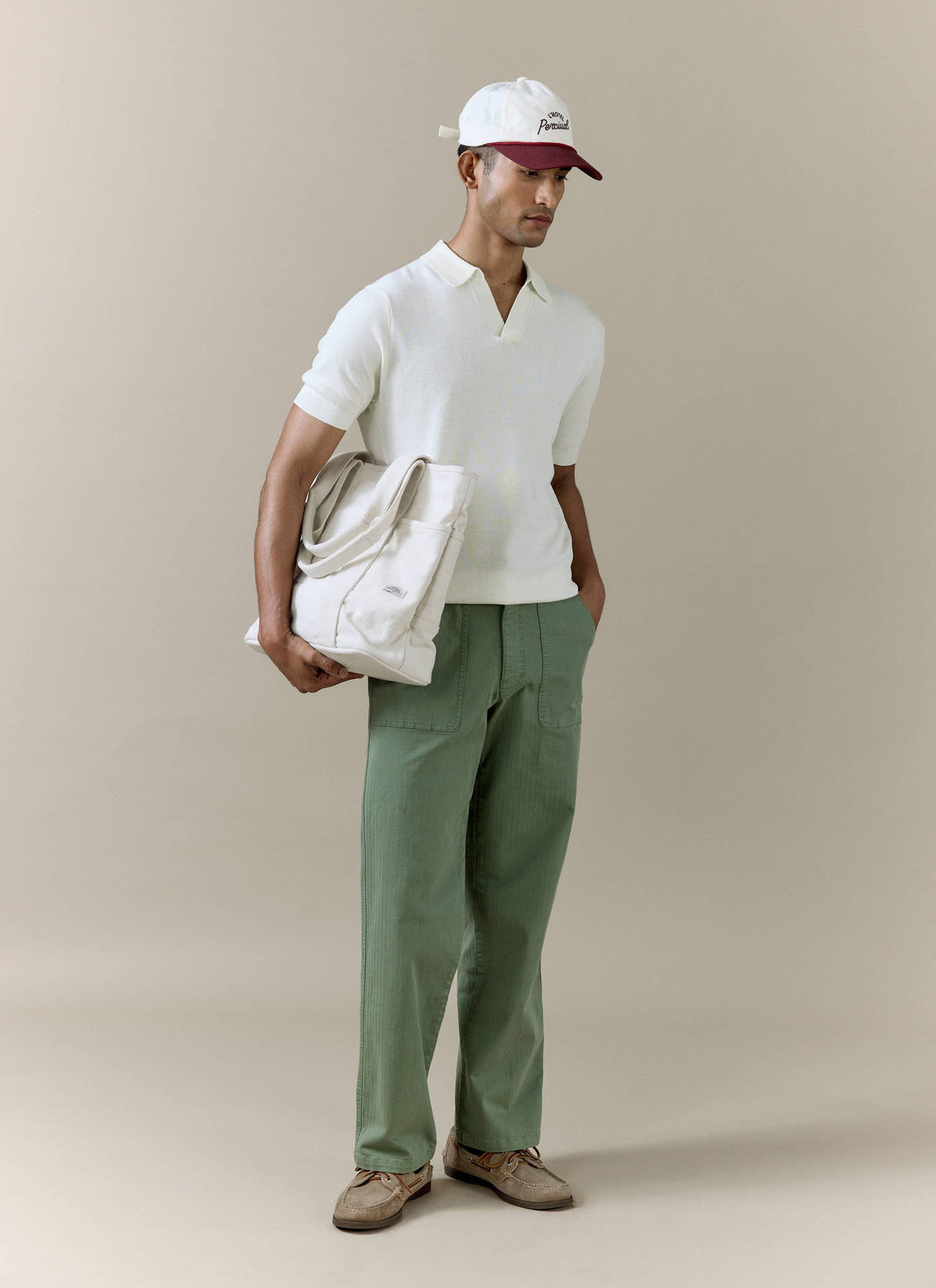 Men's Carpenter Trousers - Cotton - Sage Green