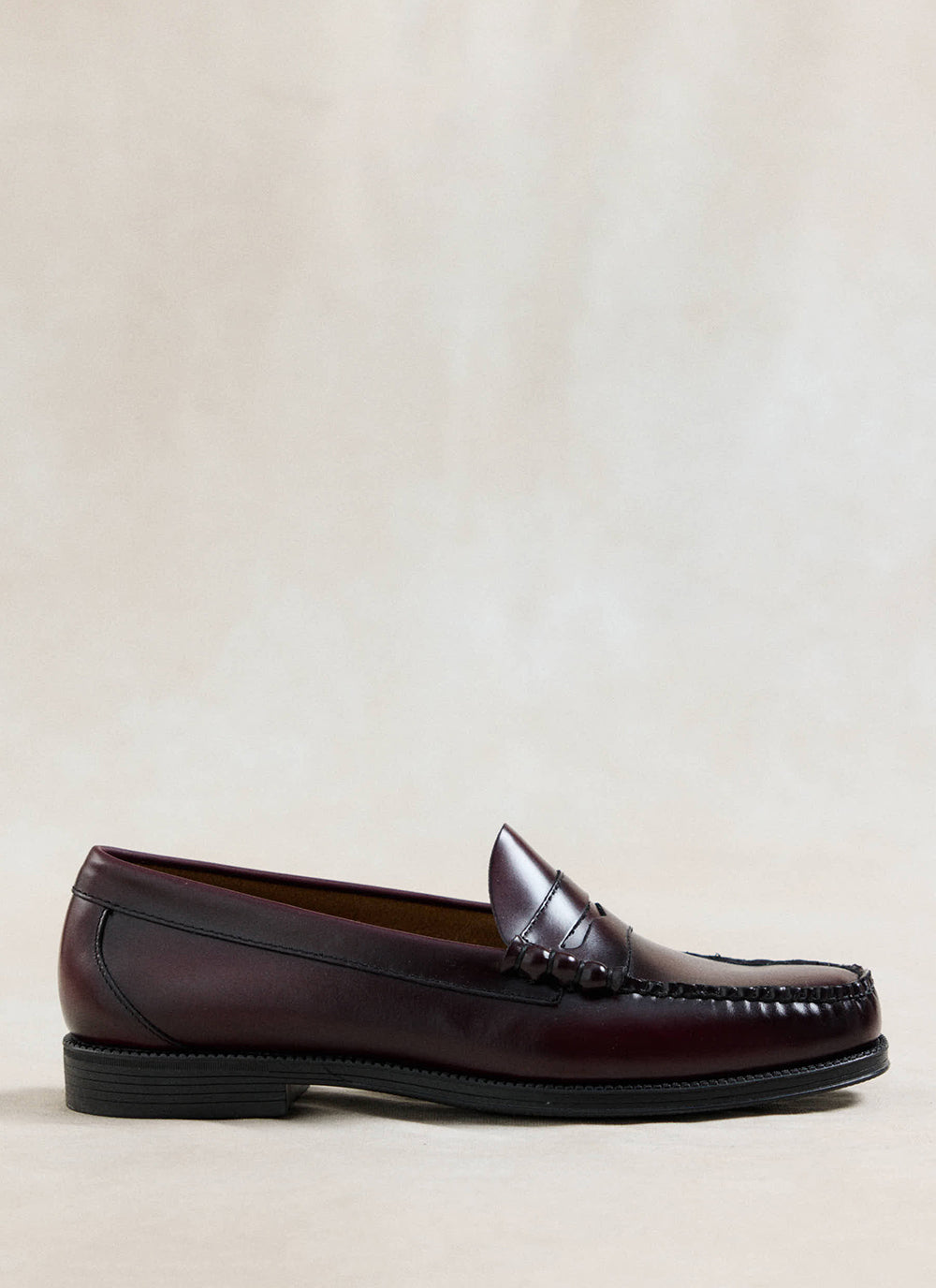 G.H.Bass Easy Weejun Larson Flag Penny Loafer - Wine Leather - Percival