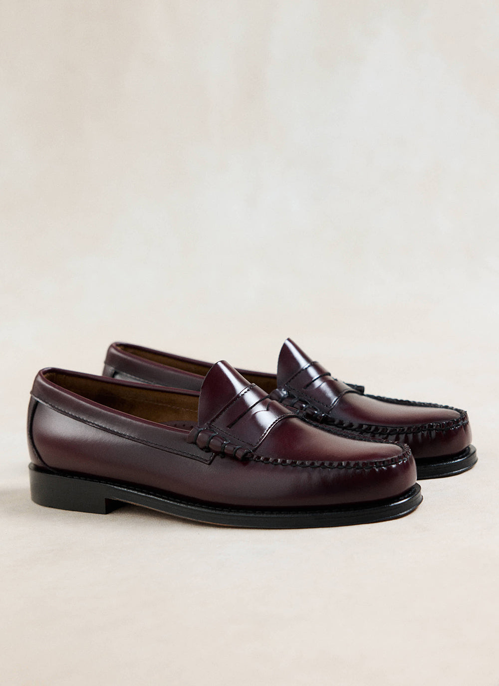 G.H. Bass Weejun Larson Penny Loafers - Wine Leather - Percival