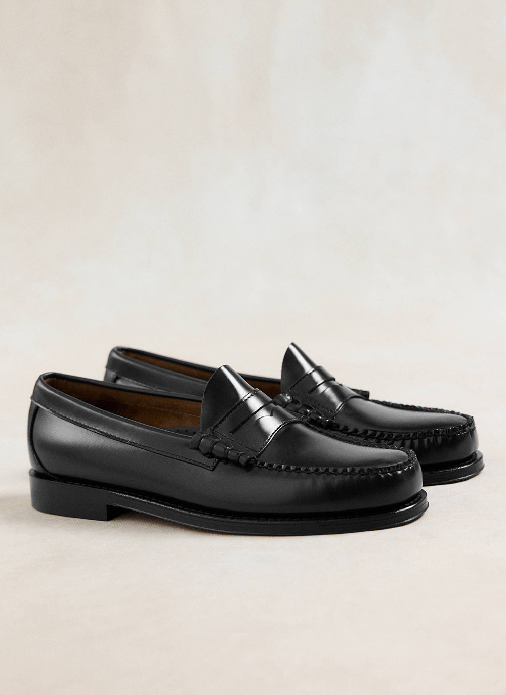 G.H. Bass Weejun Larson Penny Loafers - Black Leather - Percival