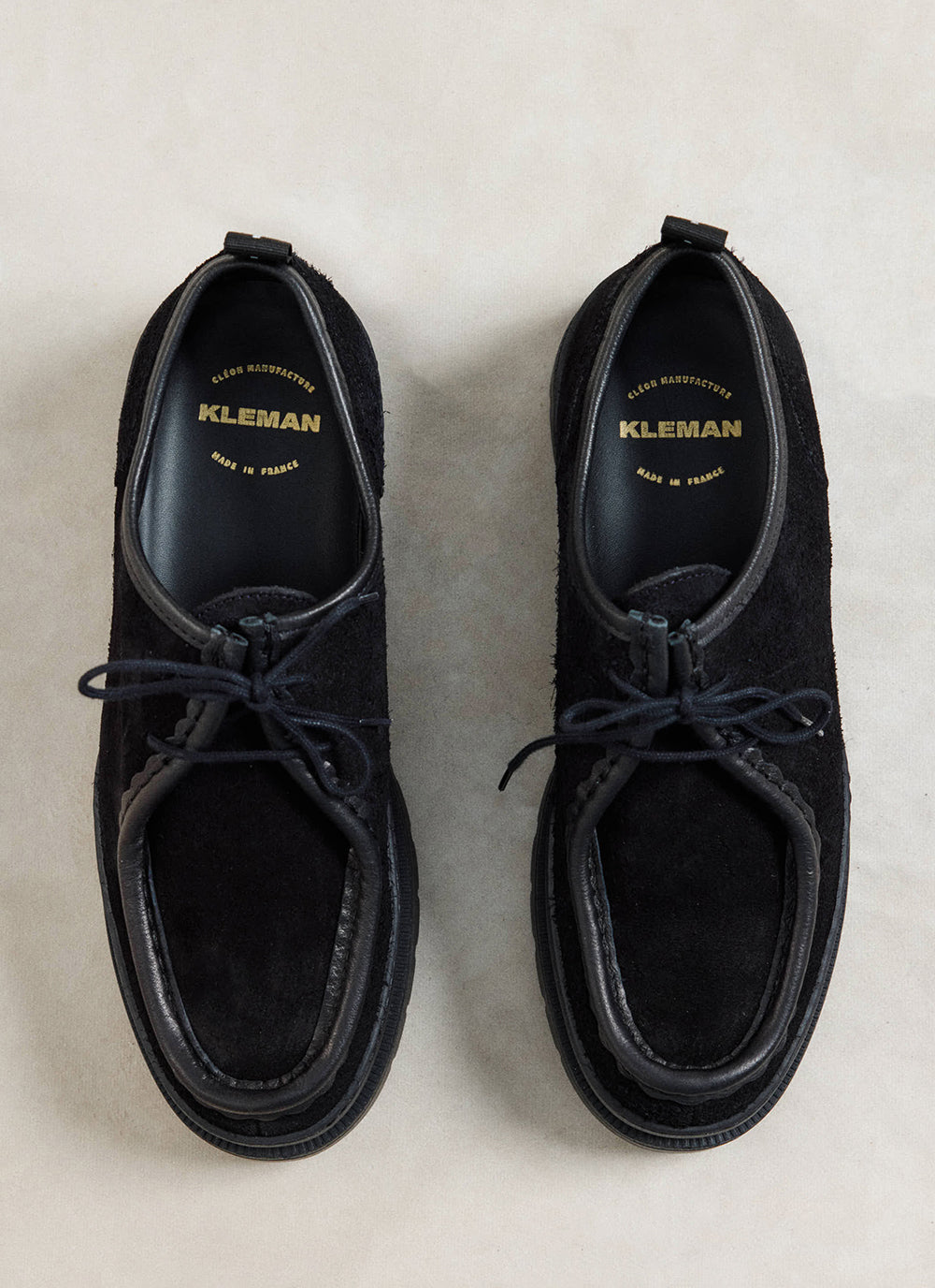 Kleman Major VP Oak 2 Moc Toe Shoes - Black Suede - Percival