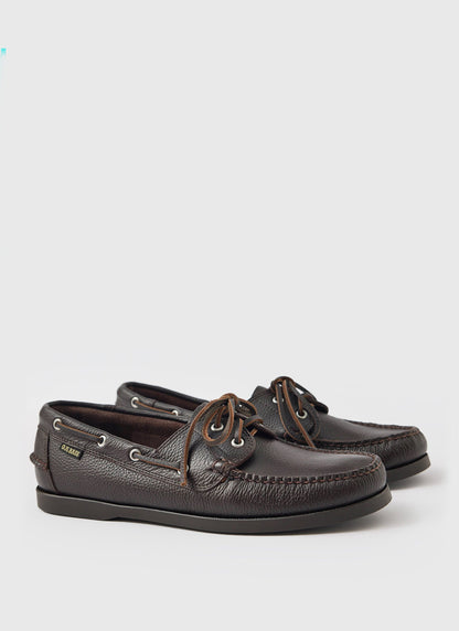 G.H.Bass - Jetty II Boater 2 Eye - Textured Dark Brown