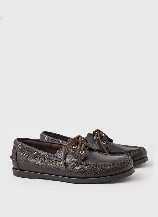 G.H.Bass - Jetty II Boater 2 Eye - Textured Dark Brown