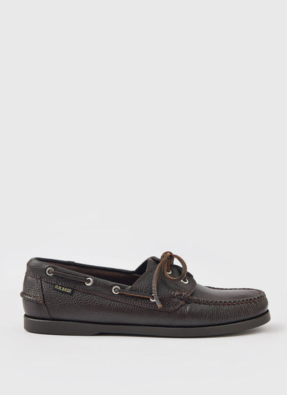 G.H.Bass - Jetty II Boater 2 Eye - Textured Dark Brown