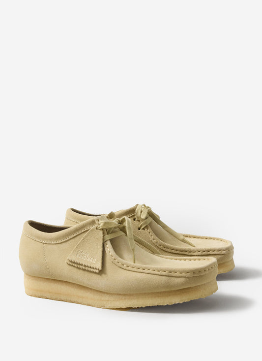 Men's Suede Wallabee Shoes - Clarks Originals - Maple Brown