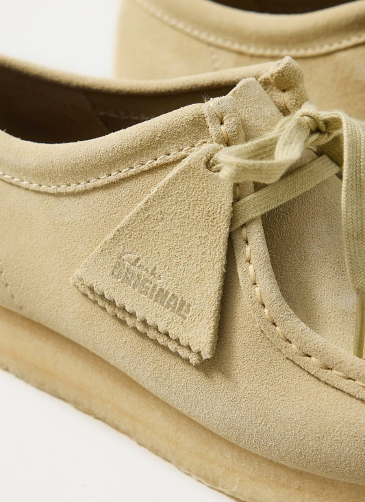 Men's Suede Wallabee Shoes - Clarks Originals - Maple Brown
