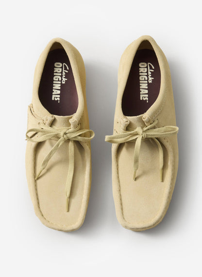 Men's Suede Wallabee Shoes - Clarks Originals - Maple Brown