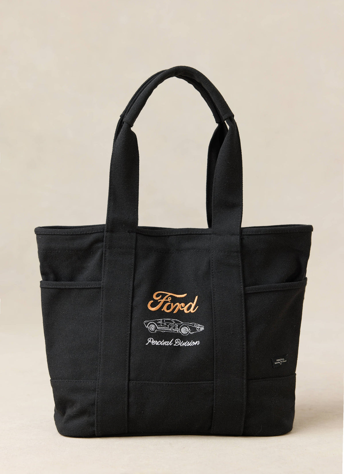 Embroidered Tote Bag - Canvas - Black - Ford x Percival