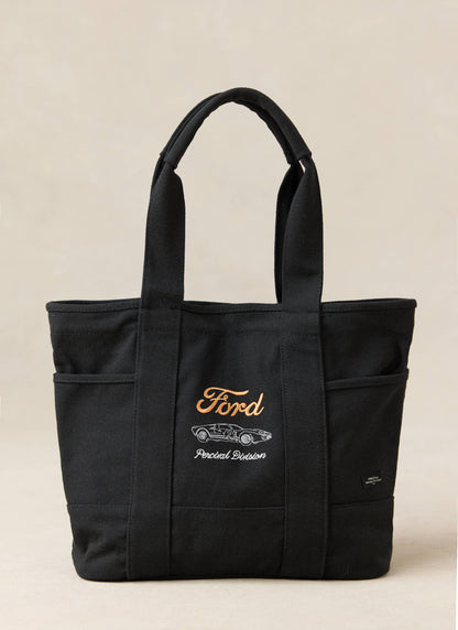 Embroidered Tote Bag - Canvas - Black - Ford x Percival