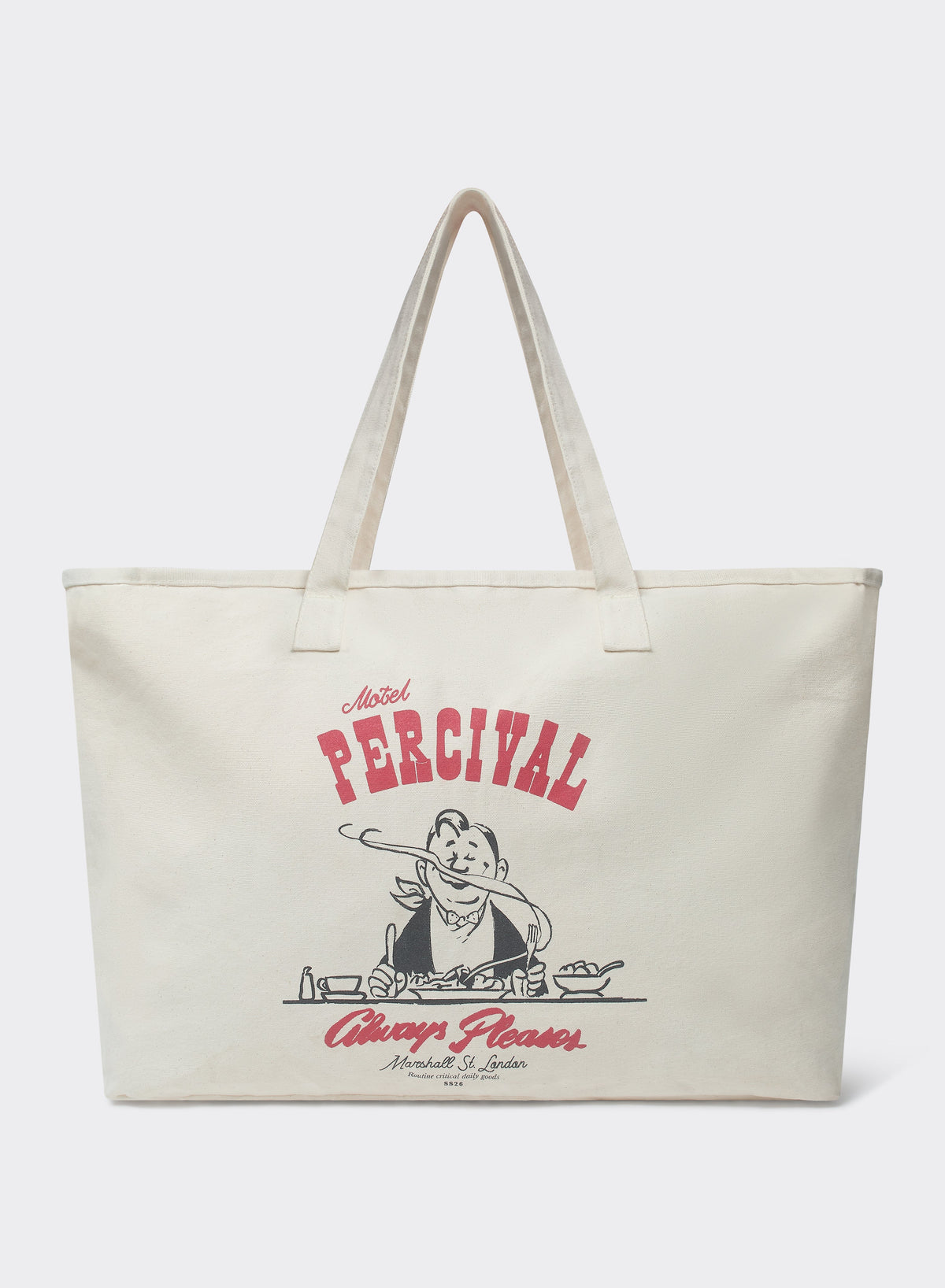 Unisex Large Shopper Tote Bag - Cream Cotton Tote