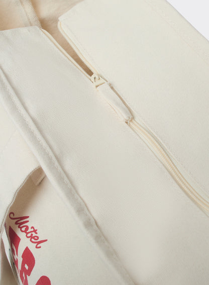 Unisex Large Shopper Tote Bag - Cream Cotton Tote