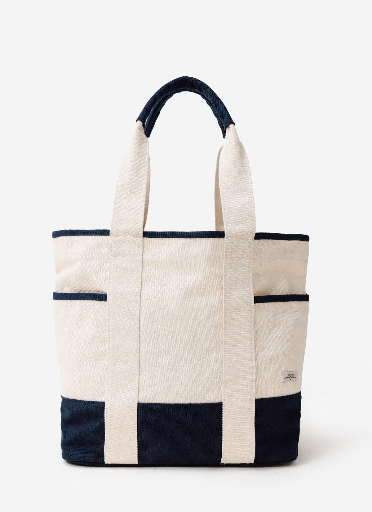 Tote Bag - Cotton Canvas - Cream Navy