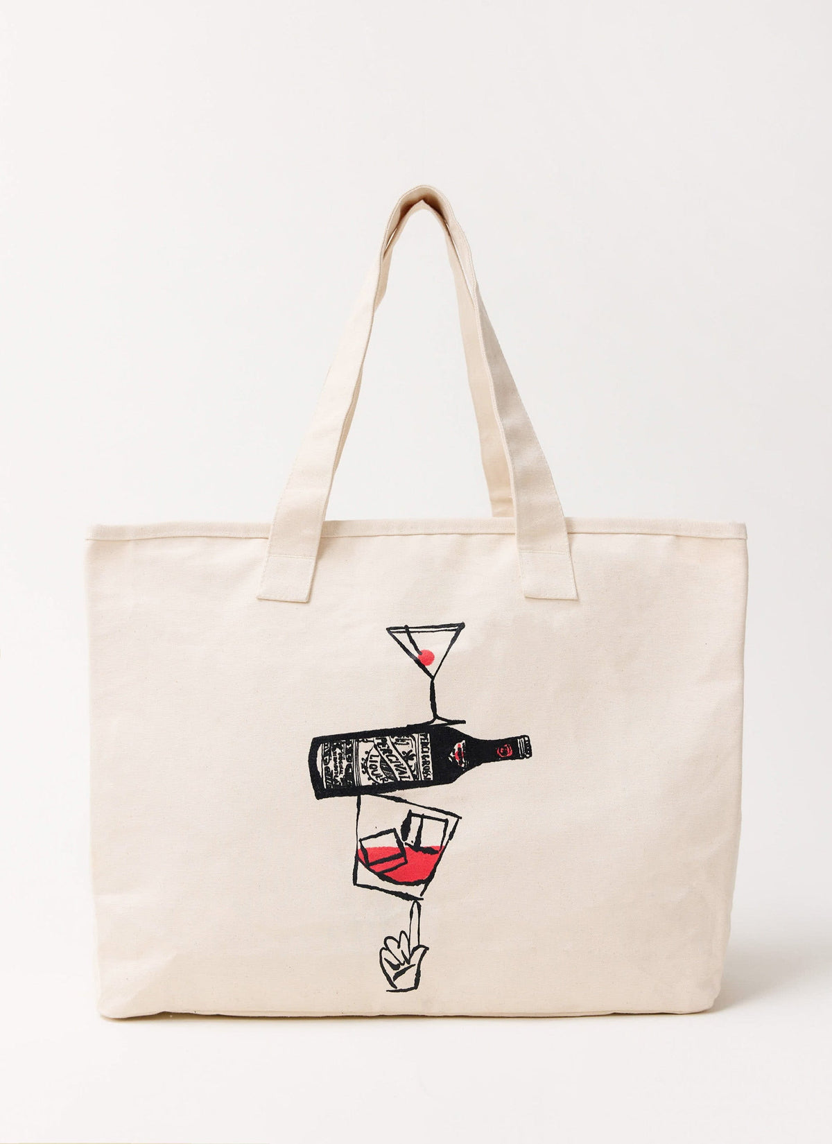 Perci and Rossi Martini Tote Bag - Cotton - Cream