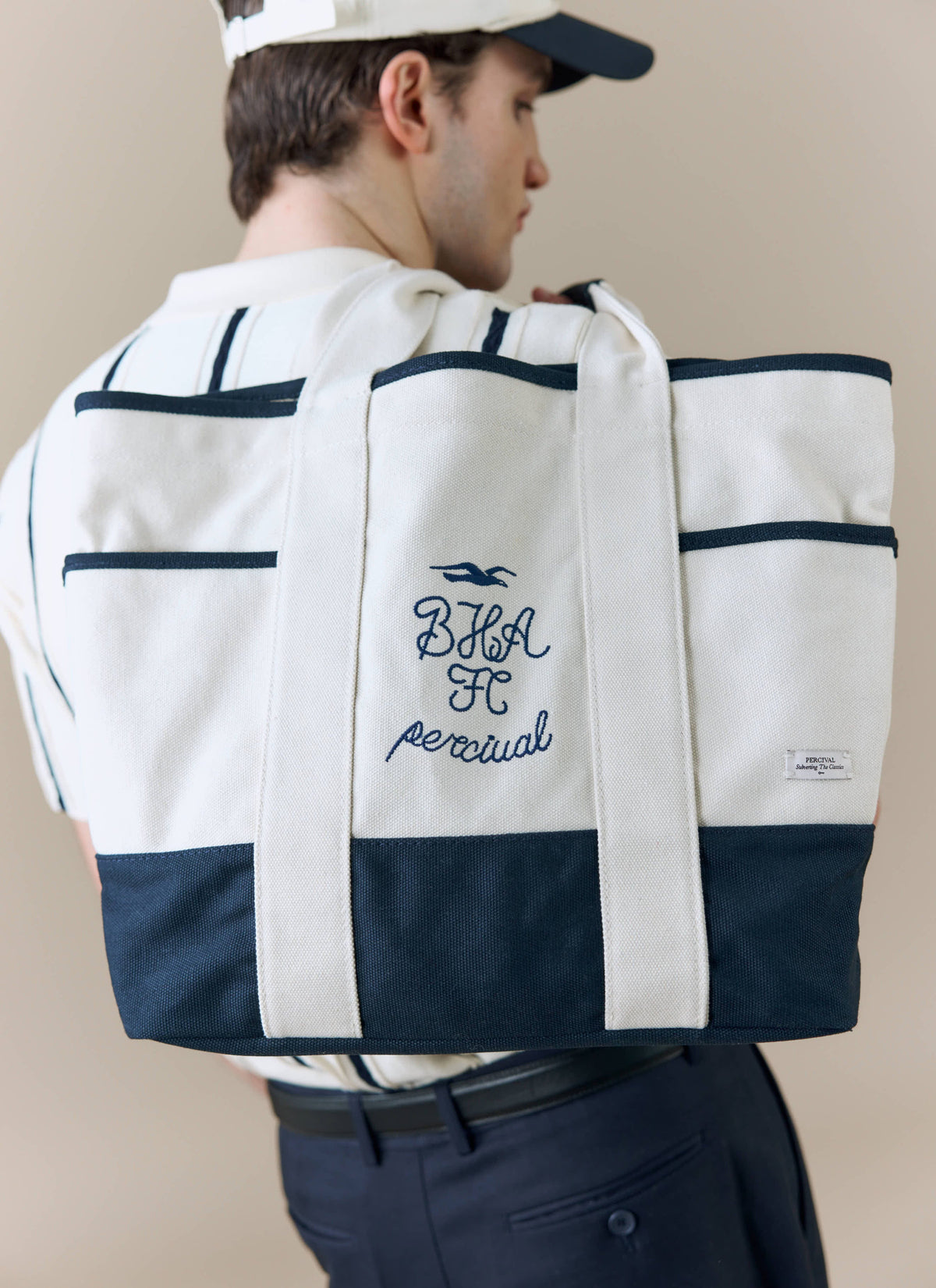 Tote Bag - Brighton & Hove Albion F.C. x Percival - Cream Navy