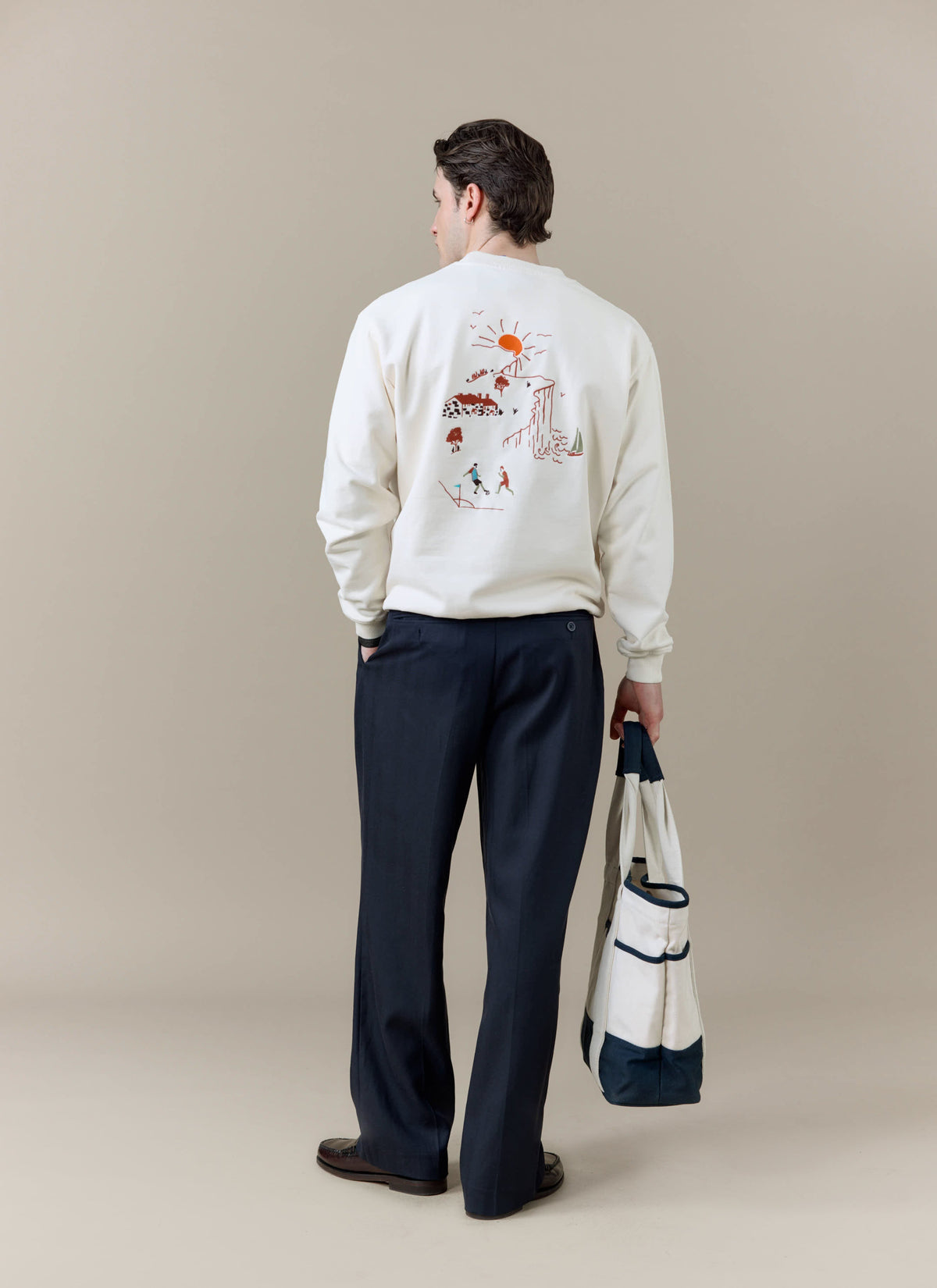 Tote Bag - Brighton & Hove Albion F.C. x Percival - Cream Navy