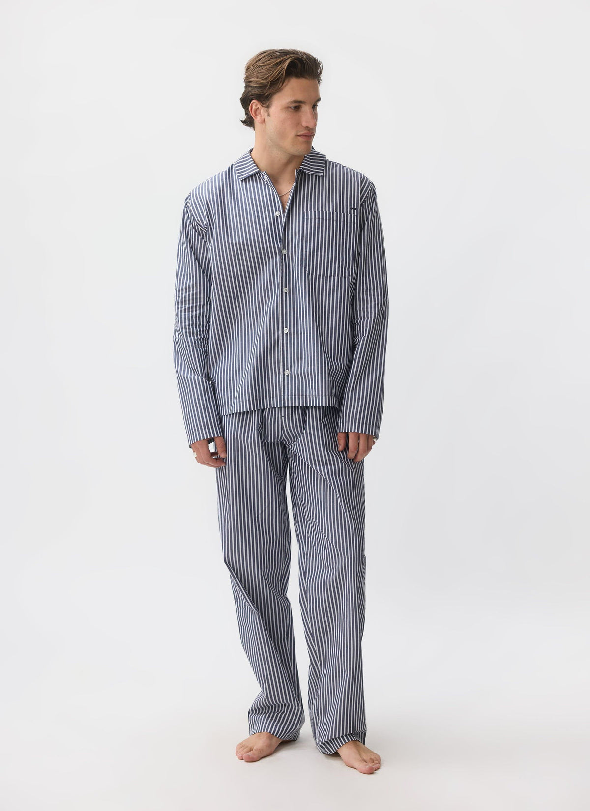Pyjama Bottoms - Cotton - Blue