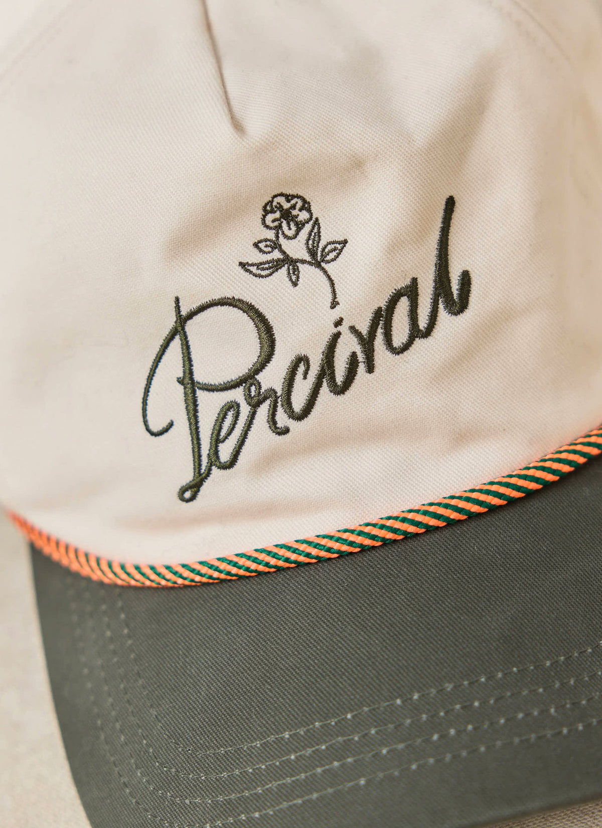 Men's Rope Trucker Cap: Spencer - Cotton - Cream - Percival