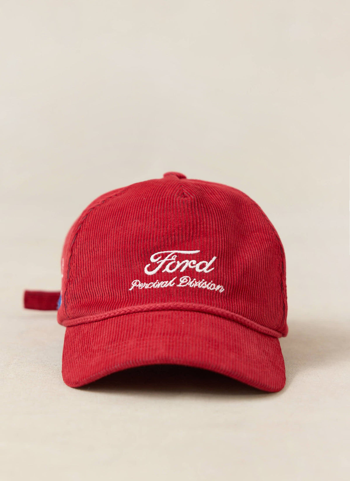 Men's Corduroy Trucker Cap - Cotton - Red - Ford x Percival