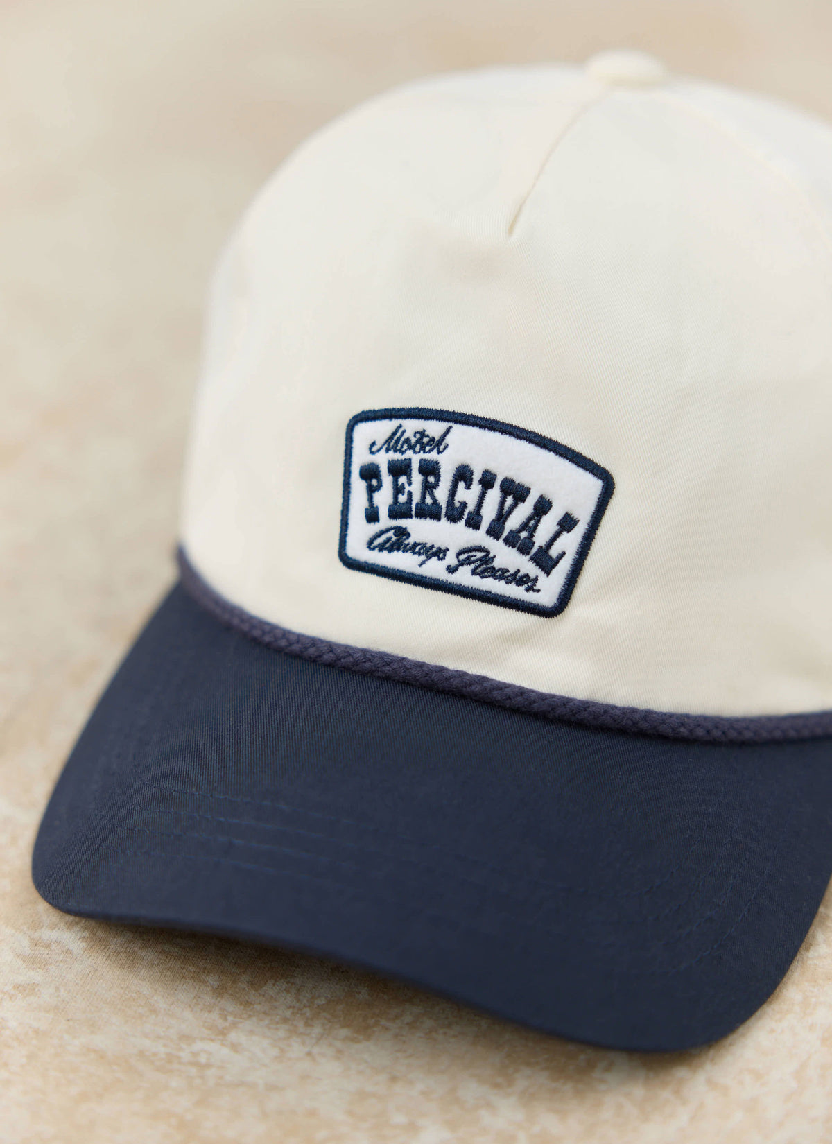 Men's Trucker Cap - Donovan - Rope Trim - Cotton - Cream