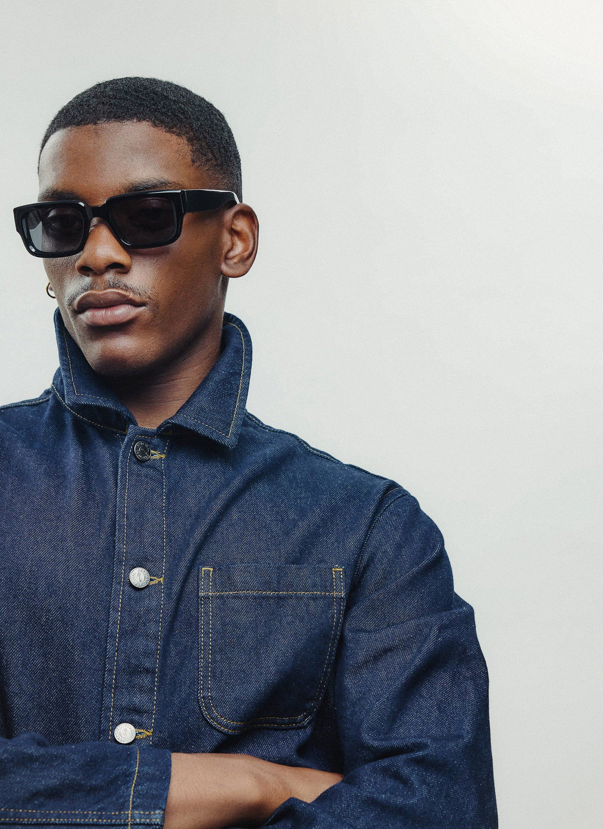 P002-E2 Black Sunglasses - Black Polarized Lenses
