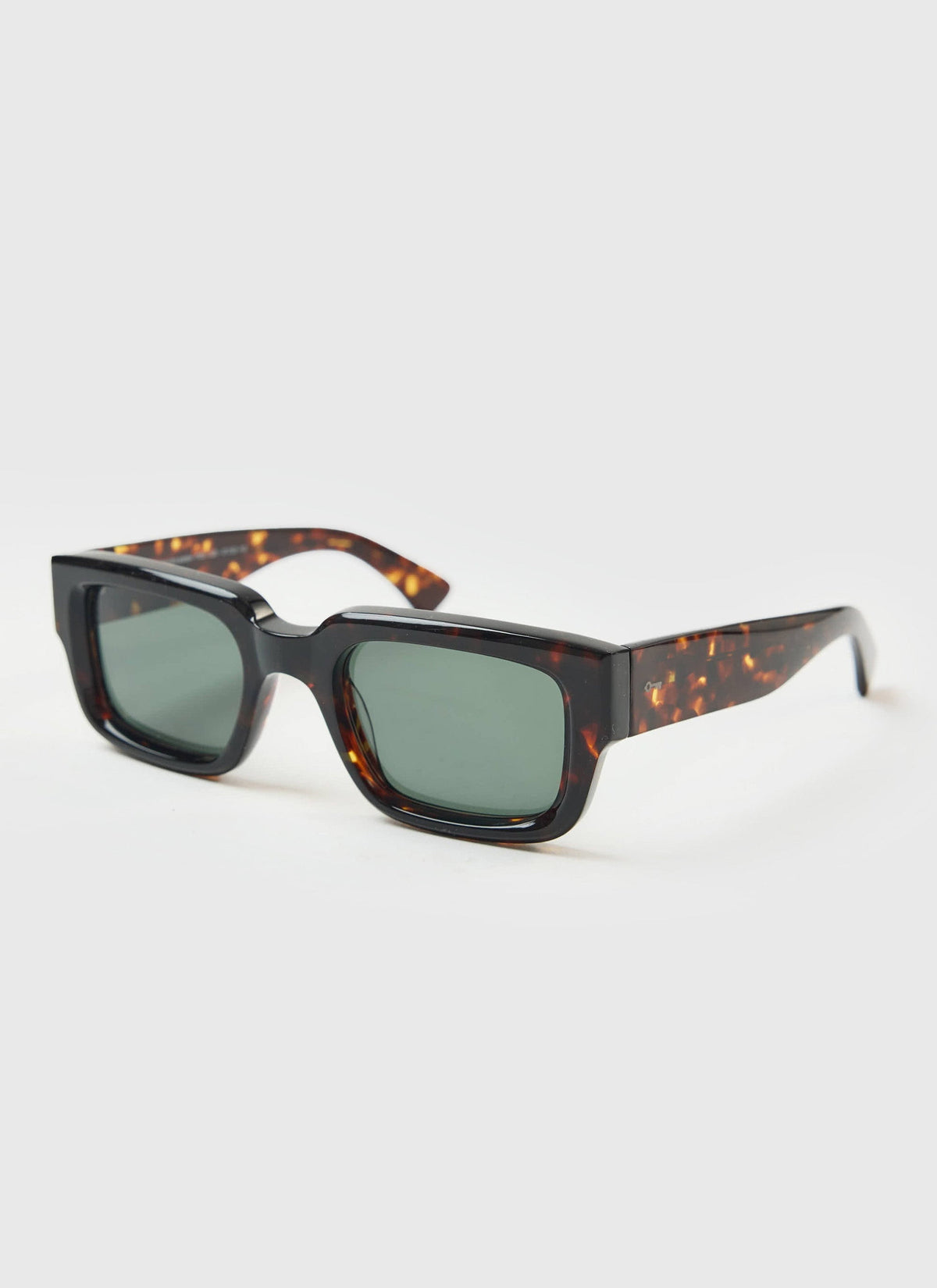 P002-E20 Demi Brown Tortoise Sunglasses - Bottle Green Lenses