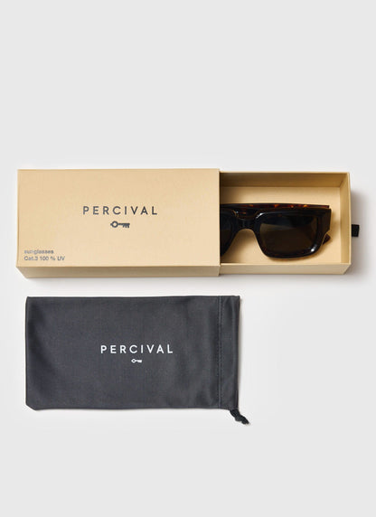 P002-E20 Demi Brown Tortoise Sunglasses - Bottle Green Lenses