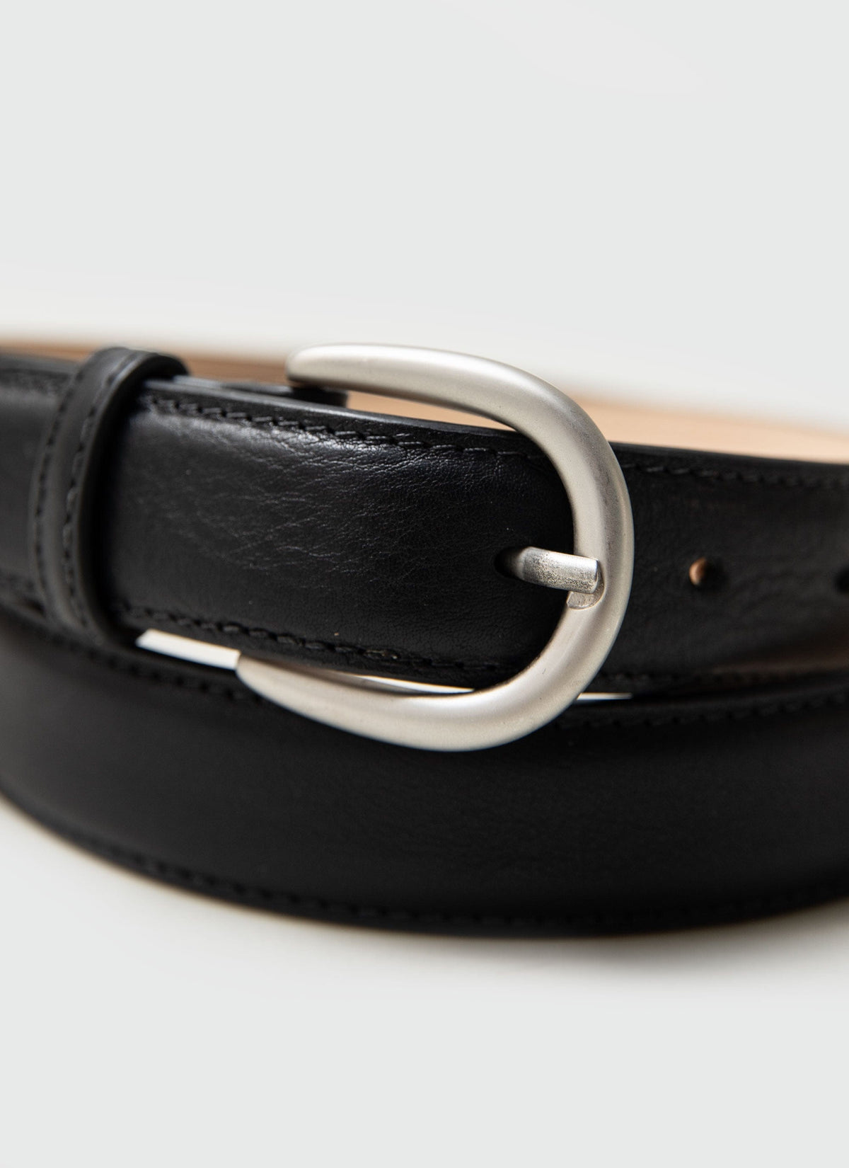 Men's Leather Dress Belt - Made in England - Black