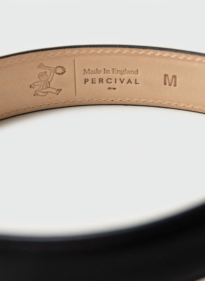 Men's Leather Dress Belt - Made in England - Black