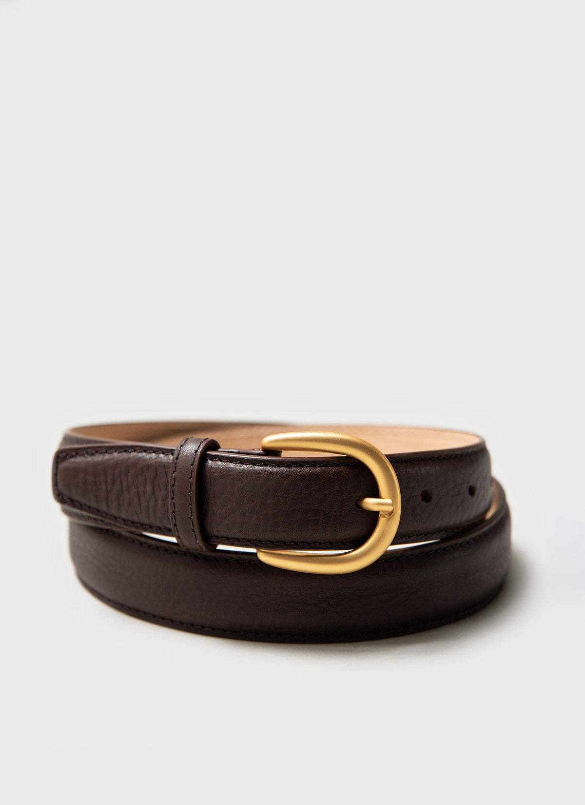 Men's Leather Dress Belt - Made in England - Brown