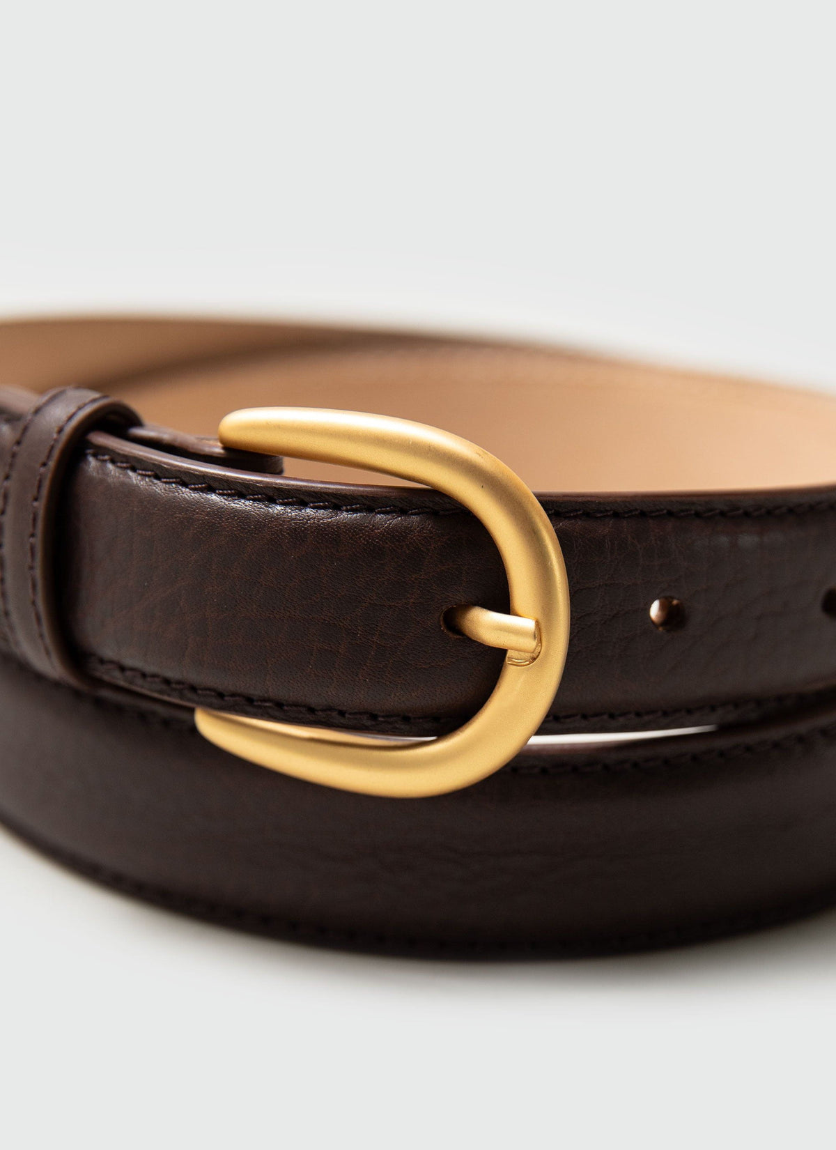 Men's Leather Dress Belt - Made in England - Brown