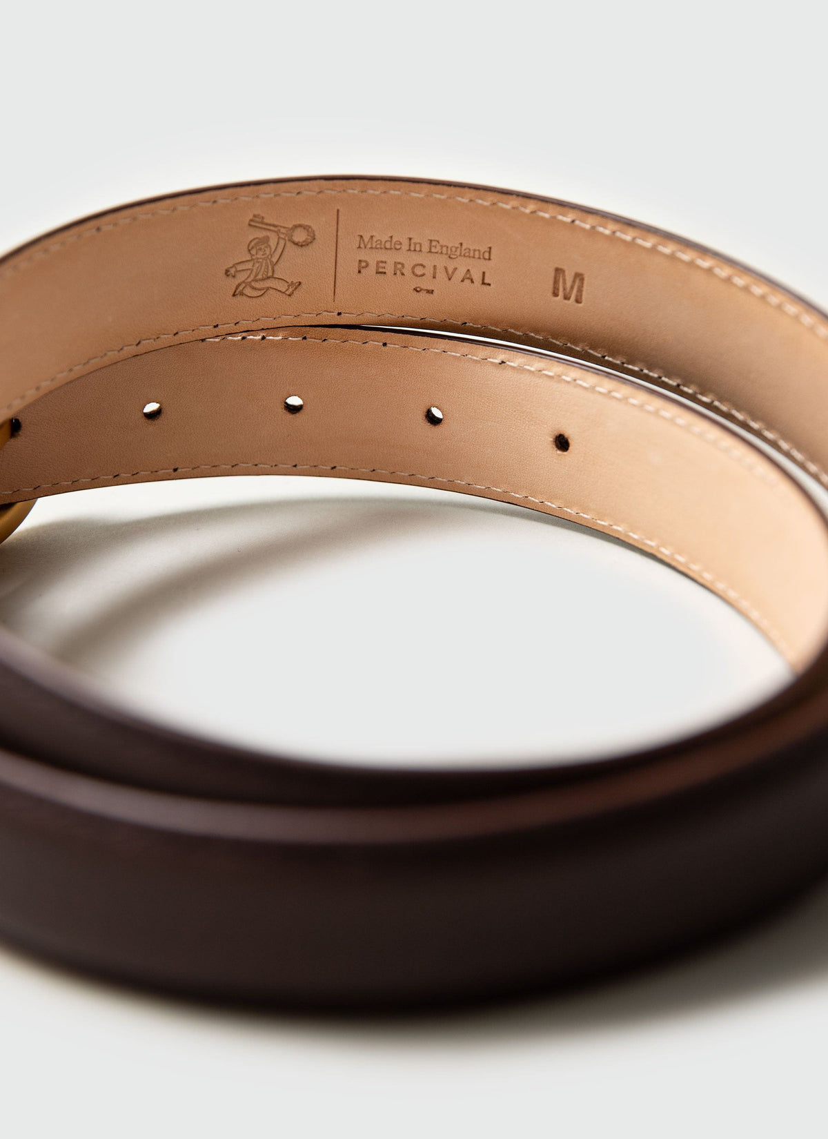 Men's Leather Dress Belt - Made in England - Brown