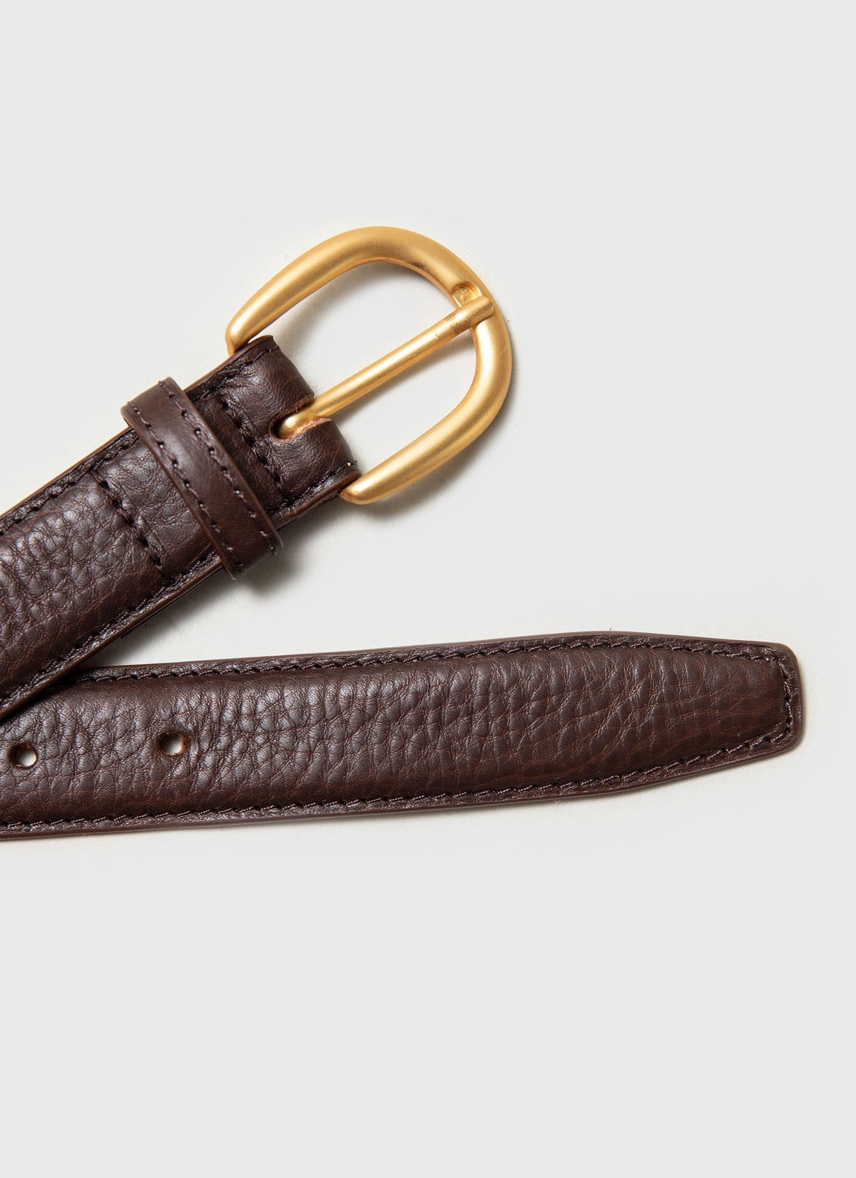 Men's Leather Dress Belt - Made in England - Brown