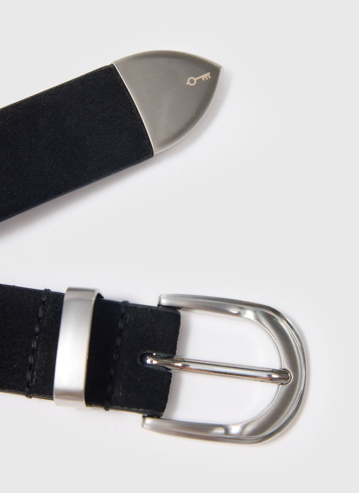 Suede Belt - 100% Leather - Black