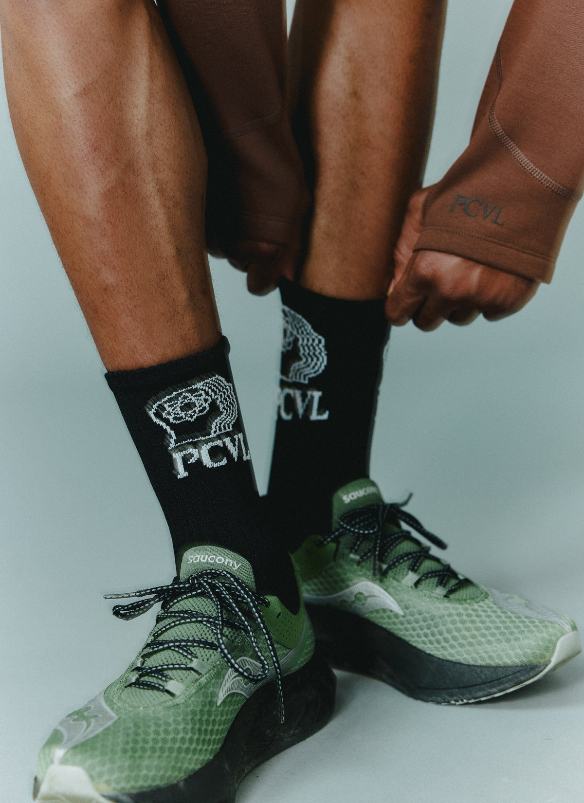 Men's Sport Socks - Ribbed Cuff & PCVL Logo - Black