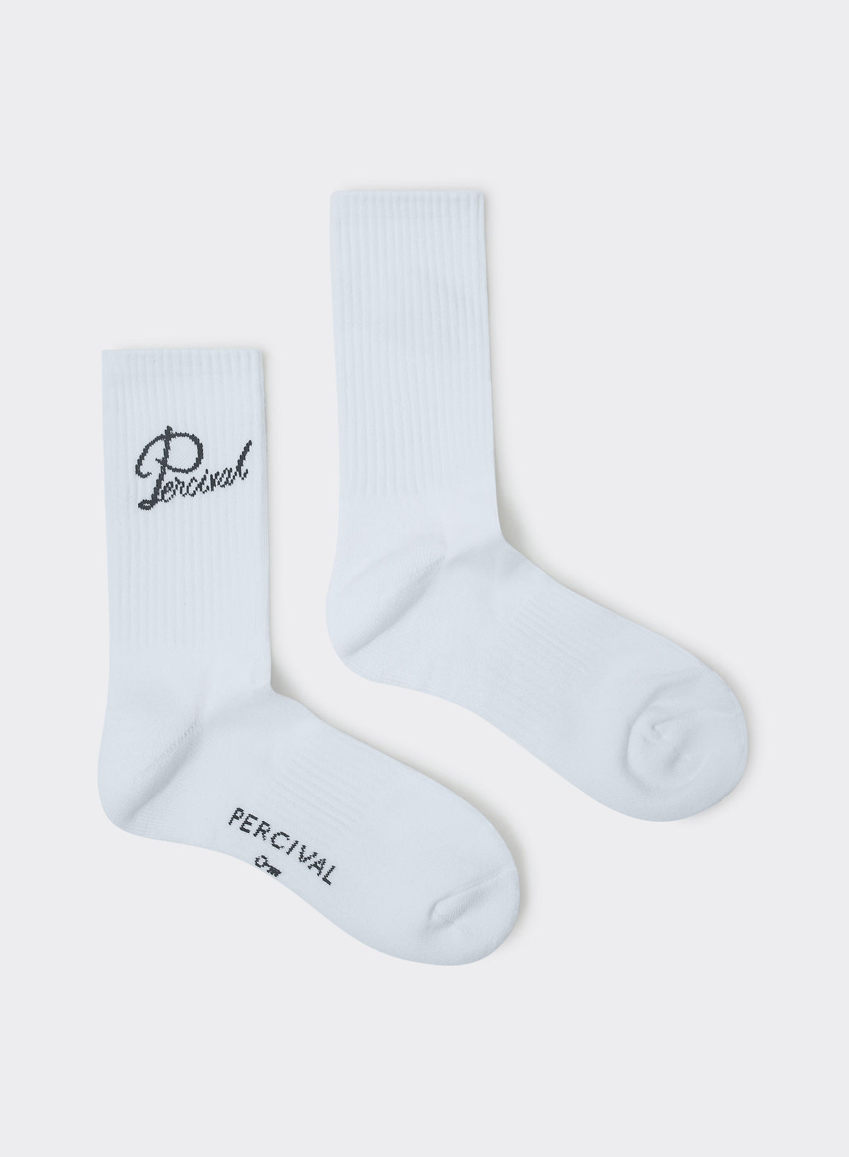 Men's Kingsley Jacquard Socks - White Cotton Crew