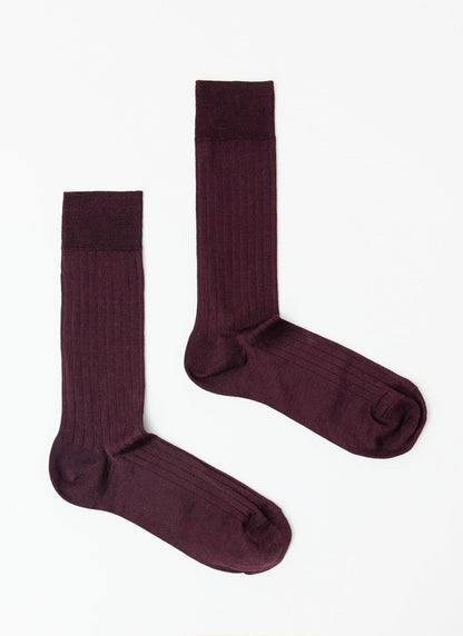 Loafer Dress Socks - Cotton - Merlot