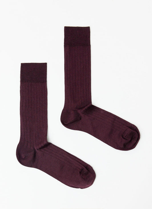 Loafer Dress Socks - Cotton - Merlot
