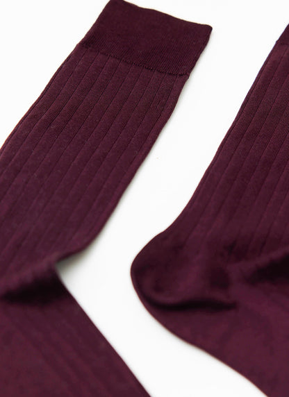Loafer Dress Socks - Cotton - Merlot