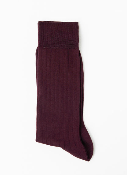 Loafer Dress Socks - Cotton - Merlot