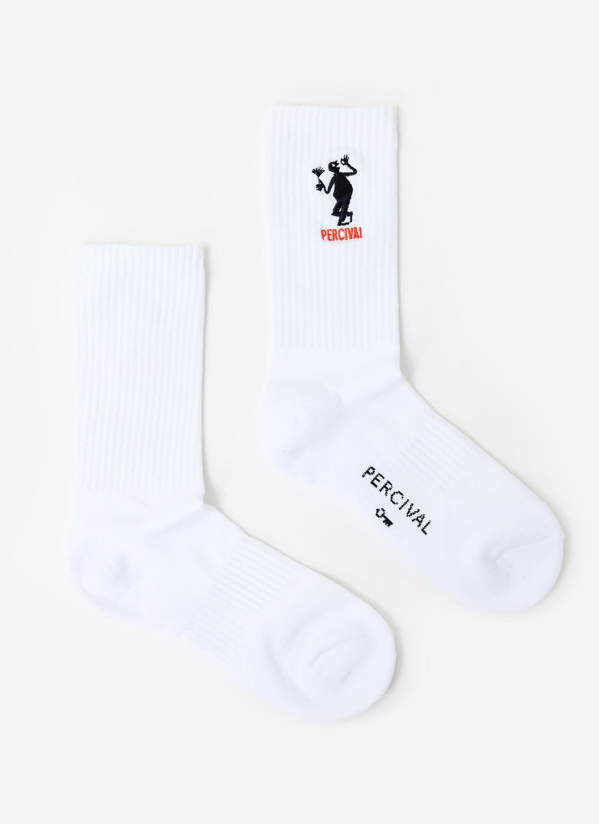 Carlo Mixologist Embroidered Socks - Organic Cotton - White