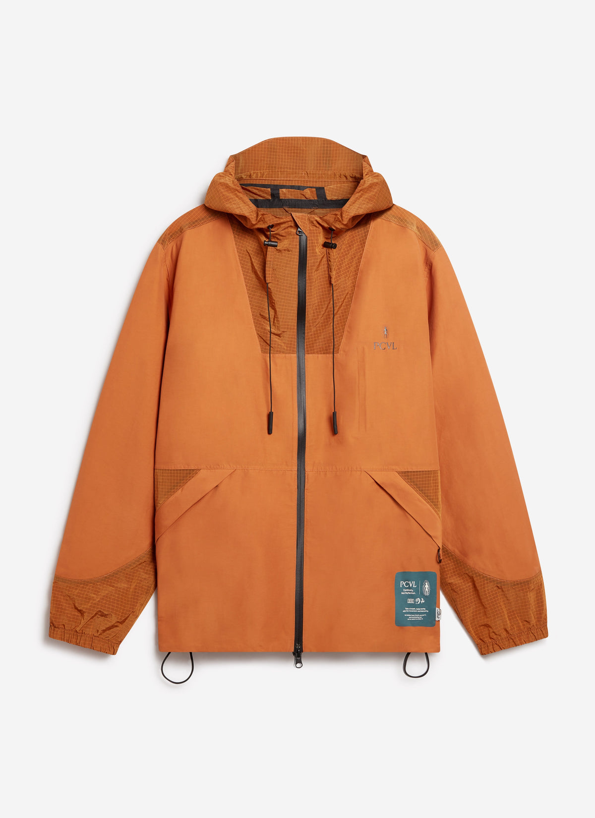 Men's PCVL Zip Through Water Resistant Jacket - Rust
