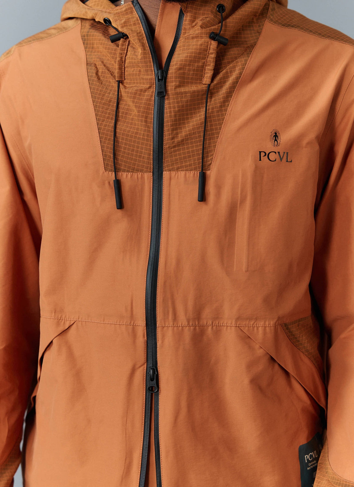 Men's PCVL Zip Through Water Resistant Jacket - Rust